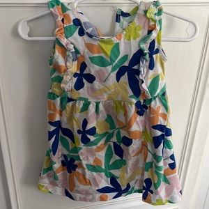 Multi colored dress with diaper cover